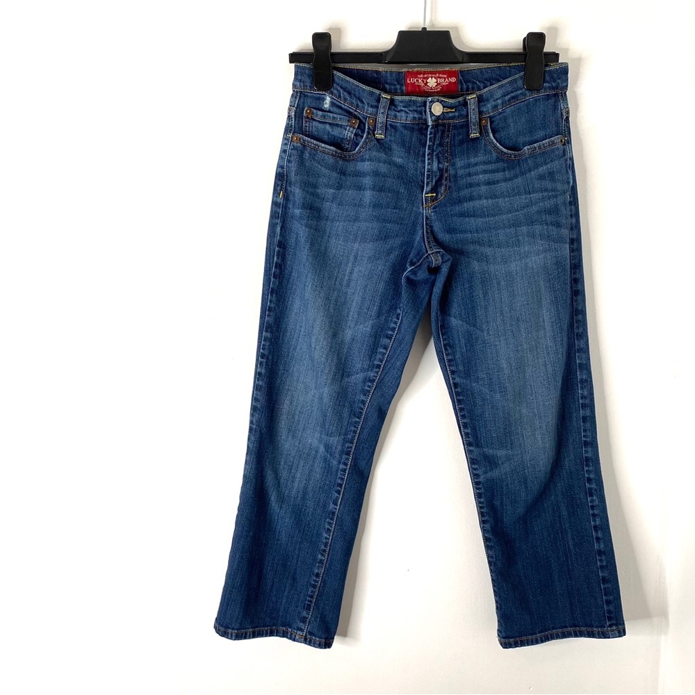 Lucky Brand Easy Rider Crop Jeans Mid Rise Straight Leg Denim